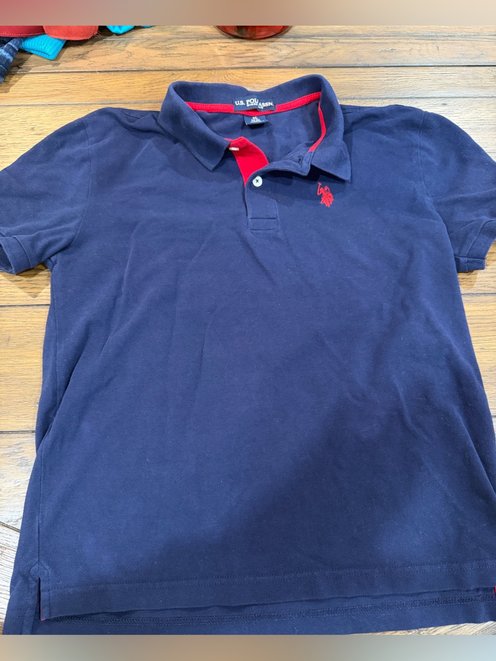 U.S. Polo Assn. Navy Polo with Red Accents